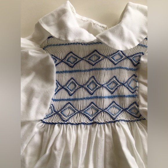 Vintage Handmade Smocked Baby Romper - Picture 2 of 6
